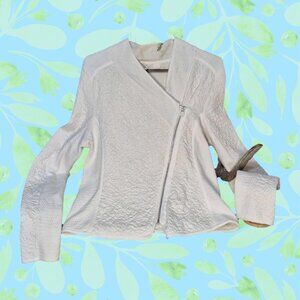 🍄50% ANTHROPOLOGIE White Zip Cardigan